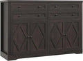 Coffee Bar with 4 Large Drawers, Buffet Cabinet with Storage