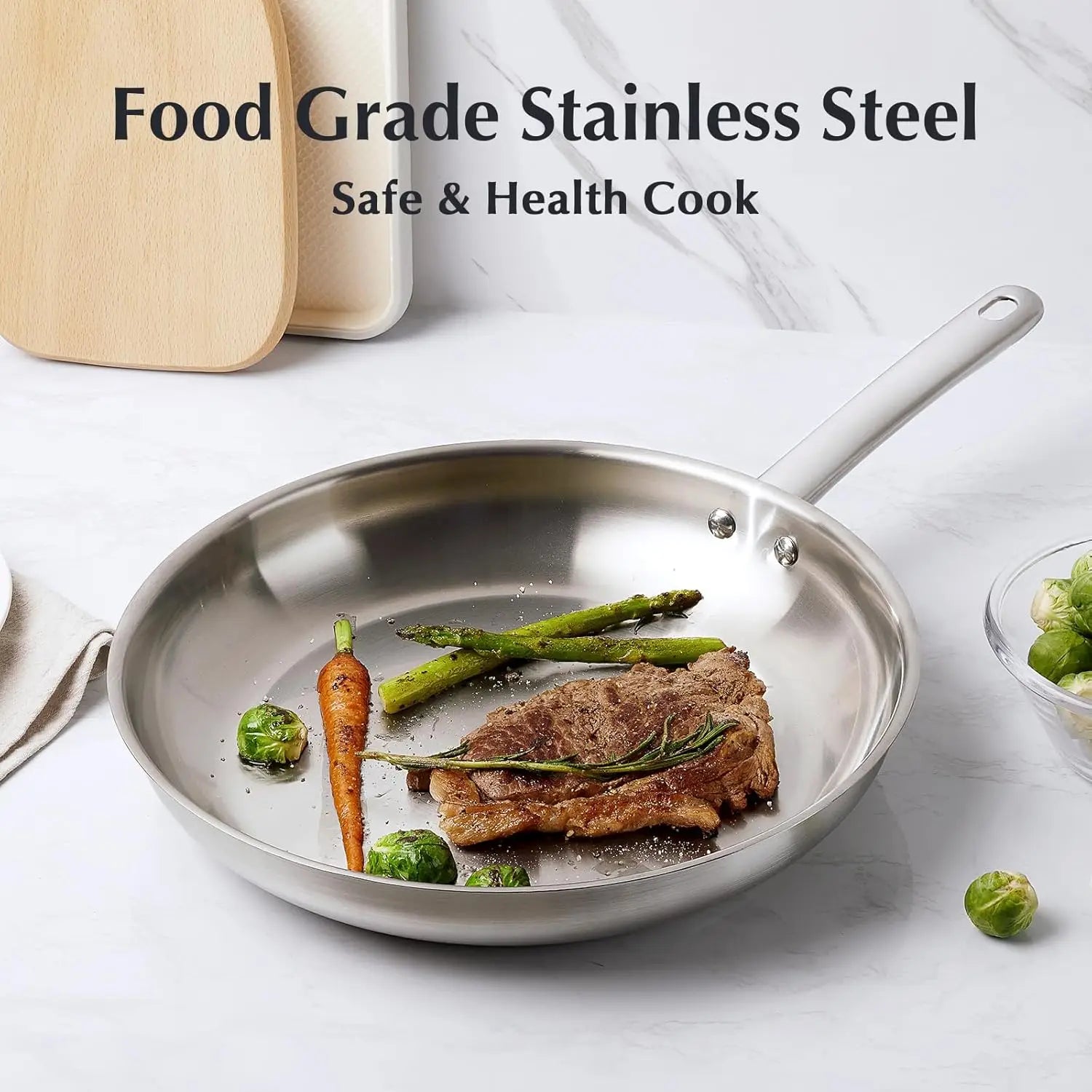 Stainless Steel Cookware Set 10pcs, Compatible With All Stoves