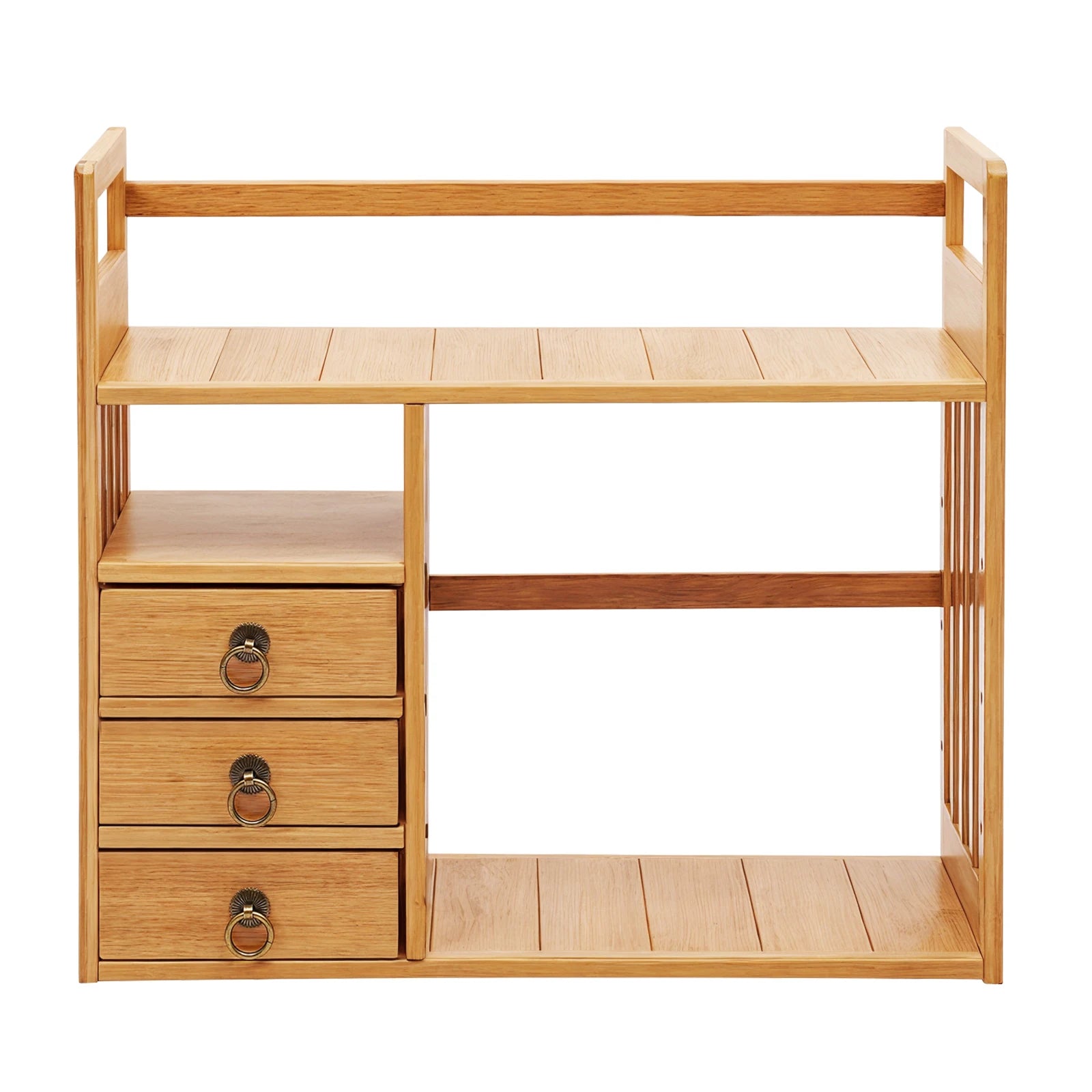Desktop Organizer  Storage Rack Wood with Drawers