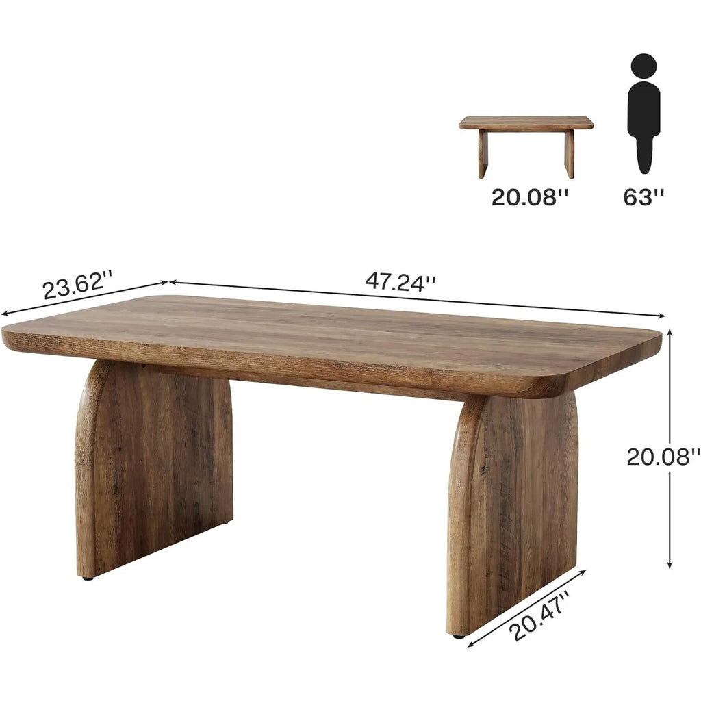 Wood Rectangular Living Room Table