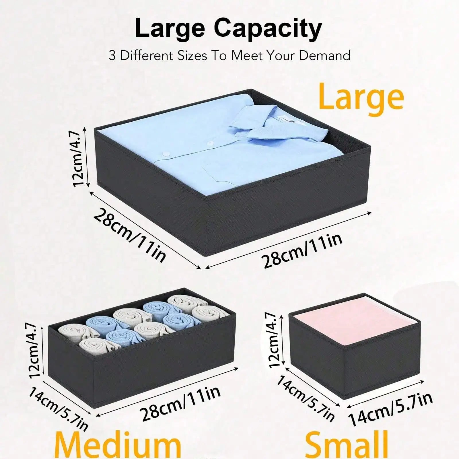 Minimalist Foldable Fabric Storage Box Organizer