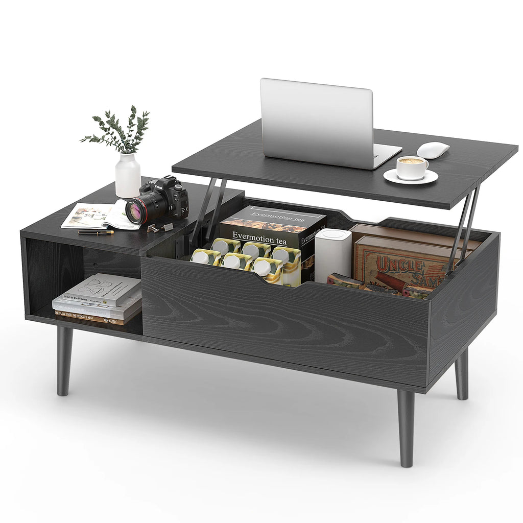 Lift Top Coffee Tables Adjustable Storage Shelf Easy Lift Or Lower