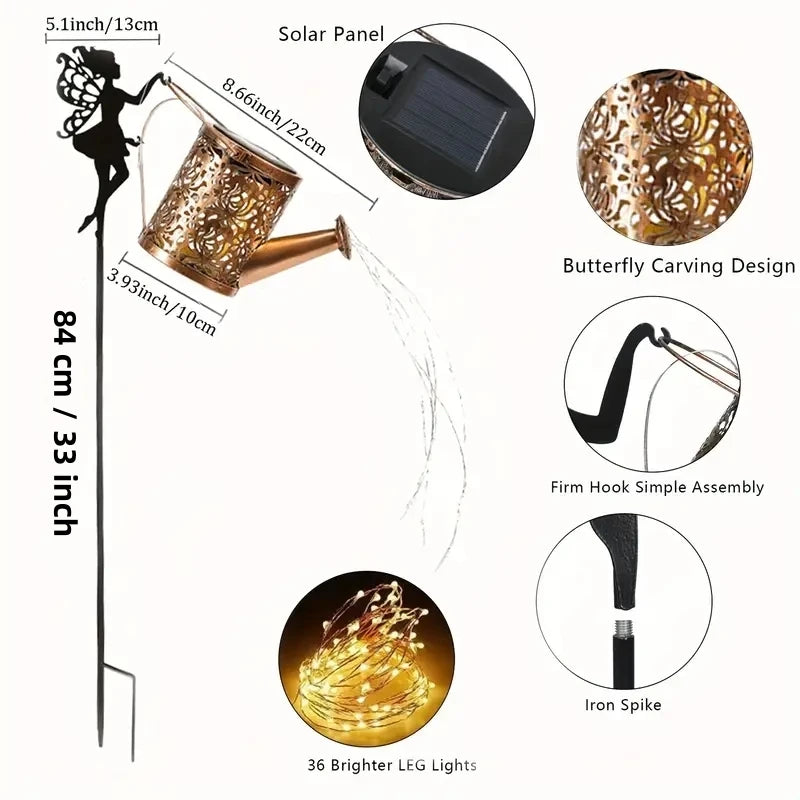 Enchanted Iron Solar Fairy Lamp