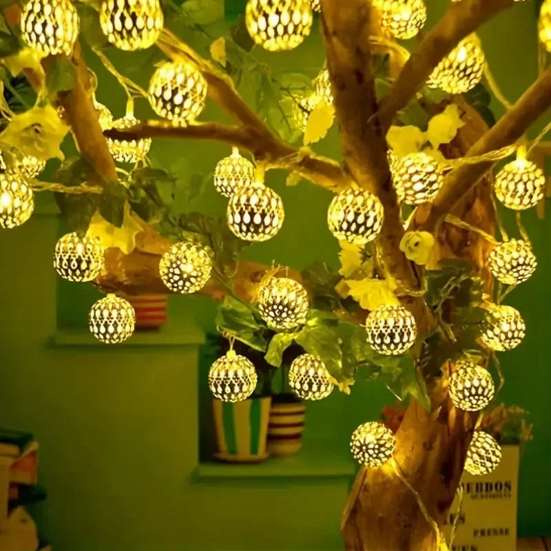 Moroccan Ball String Light-50/30/20 LED Fairy Light