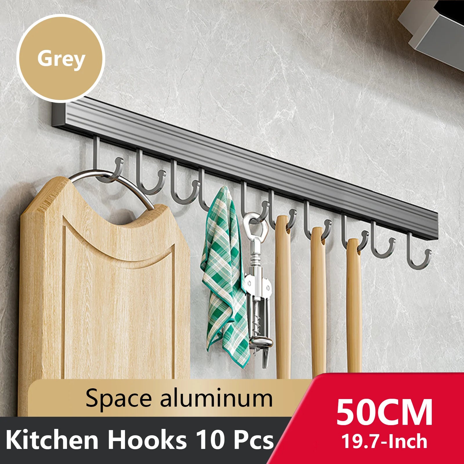 Wall Mounted Kitchen Hook Rack