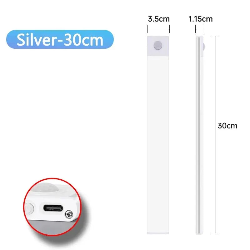 LED Cabinet Light USB Type-C Rechargeable Motion Sensor Led Lamp