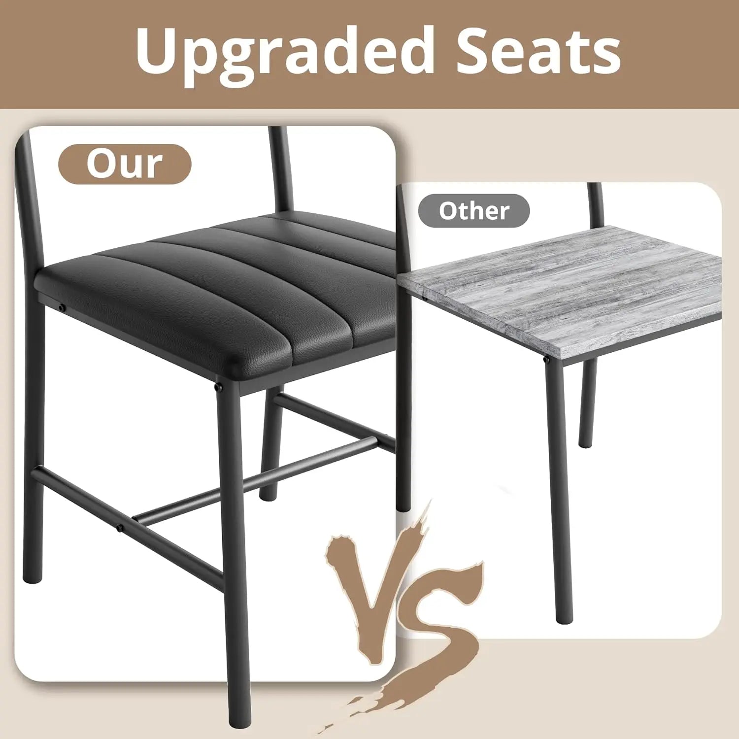 Dining Table Set for 4, Kitchen Table and Chairs and Bench Set for Small Space