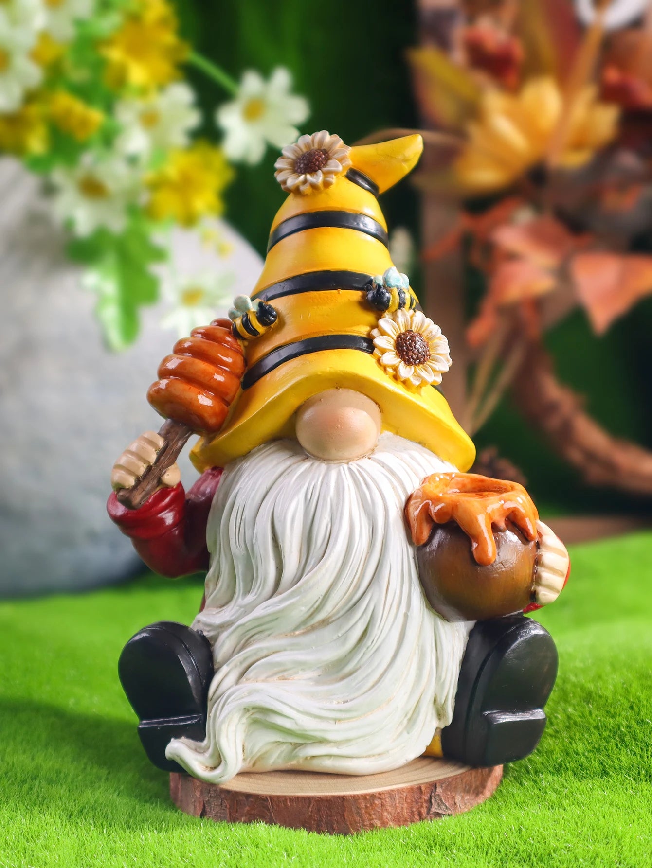 Harvest Festival Fairy Holding Honey Sculpture, Creative Festival Resin Craft, Home Decor Ornament