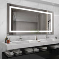 LED Bathroom Mirror with Anti-Fog and Touch Sensor