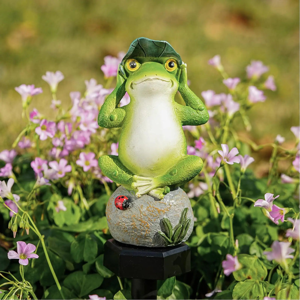 Cute Solar Powered Animal Statue LED Light