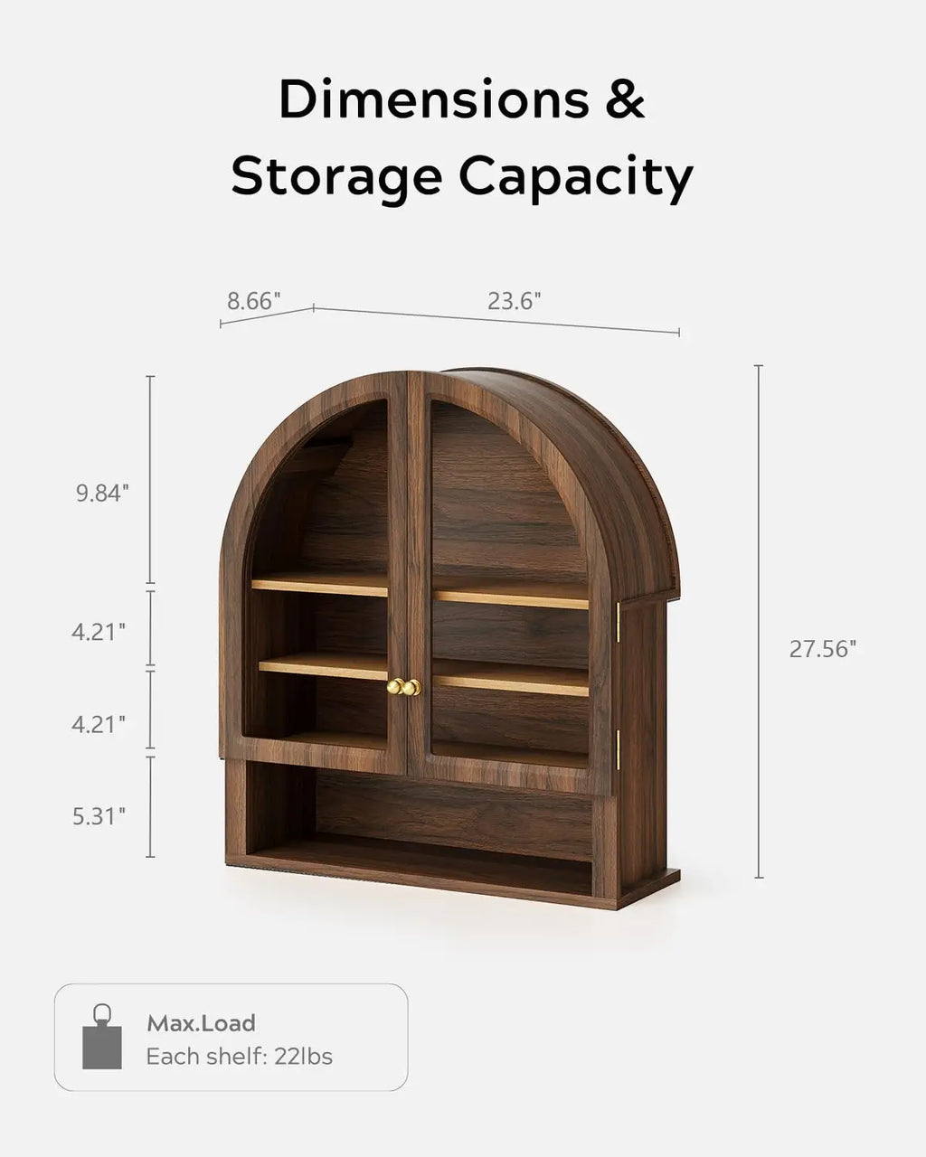 Arched Wall Cabinet, Floating Bathroom Medicine Cabinets