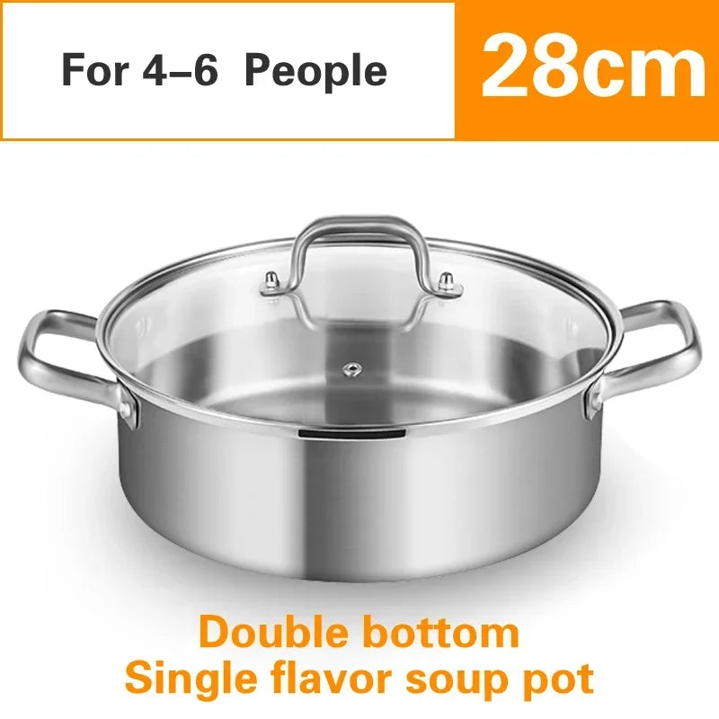 stainless steel two flavors hotpot special hot pot Cooking soup dumpling noodles