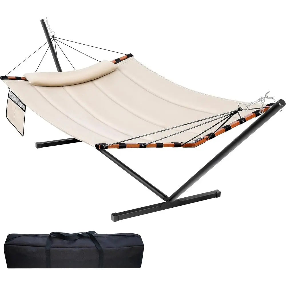 Double Hammock with Stand, 55x79, 450 lbs Capacity