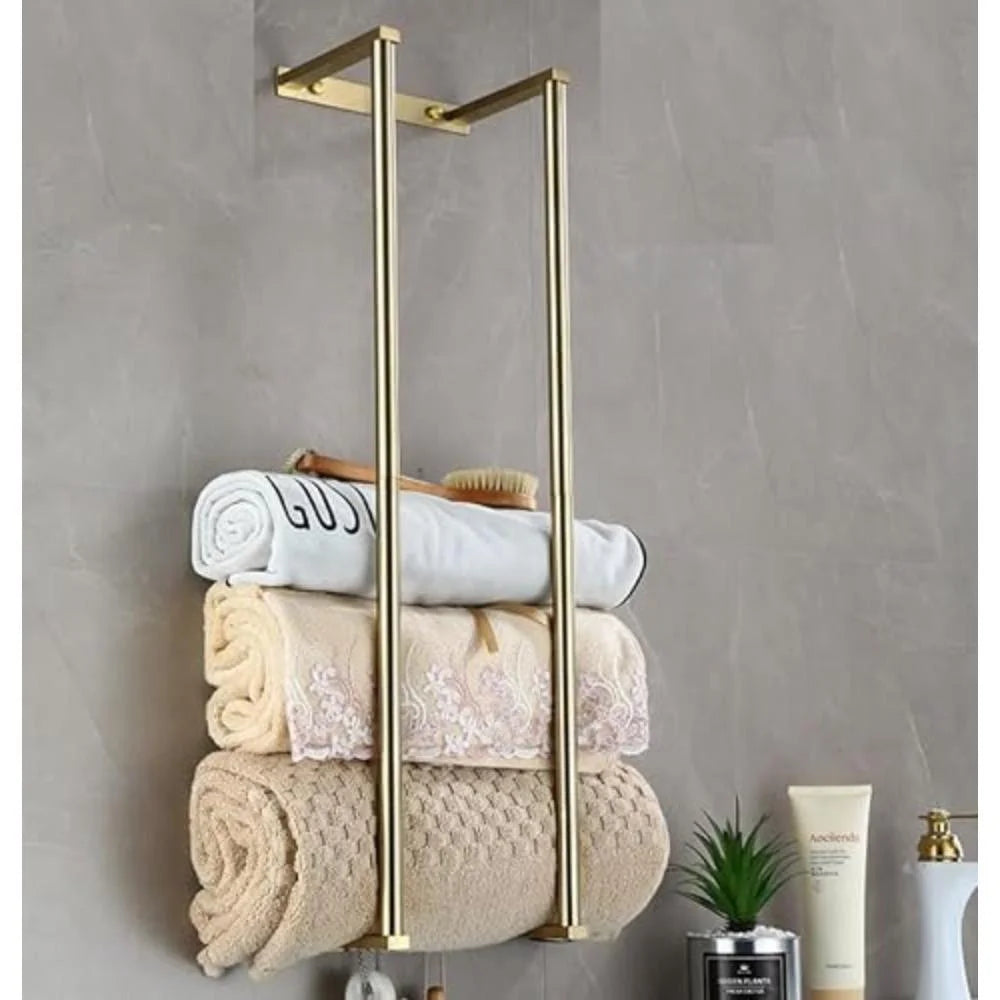Bathroom Towel Rack for Rolled Towels Wall Mounted