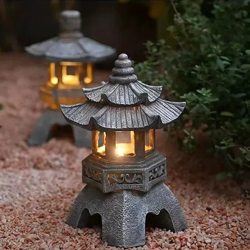 Solar Powered Japanese Pagoda Lantern