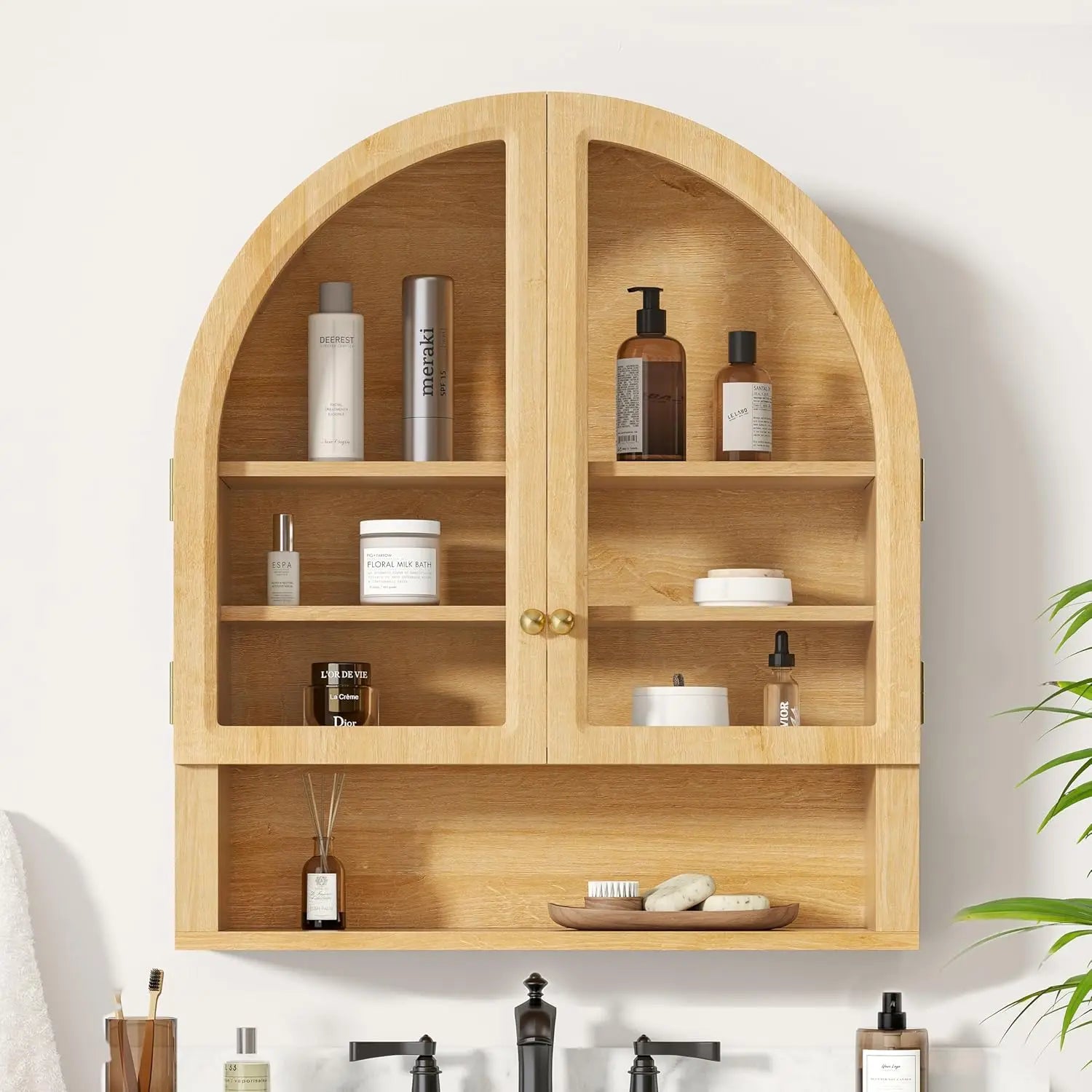 Arched Wall Cabinet, Floating Bathroom Medicine Cabinets