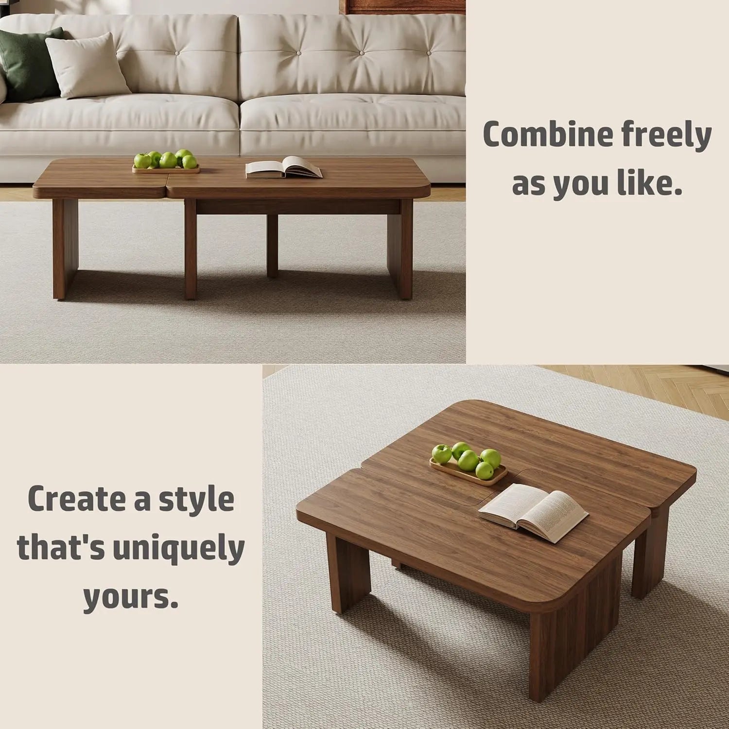 Mid-Century Nesting Coffee Table Set