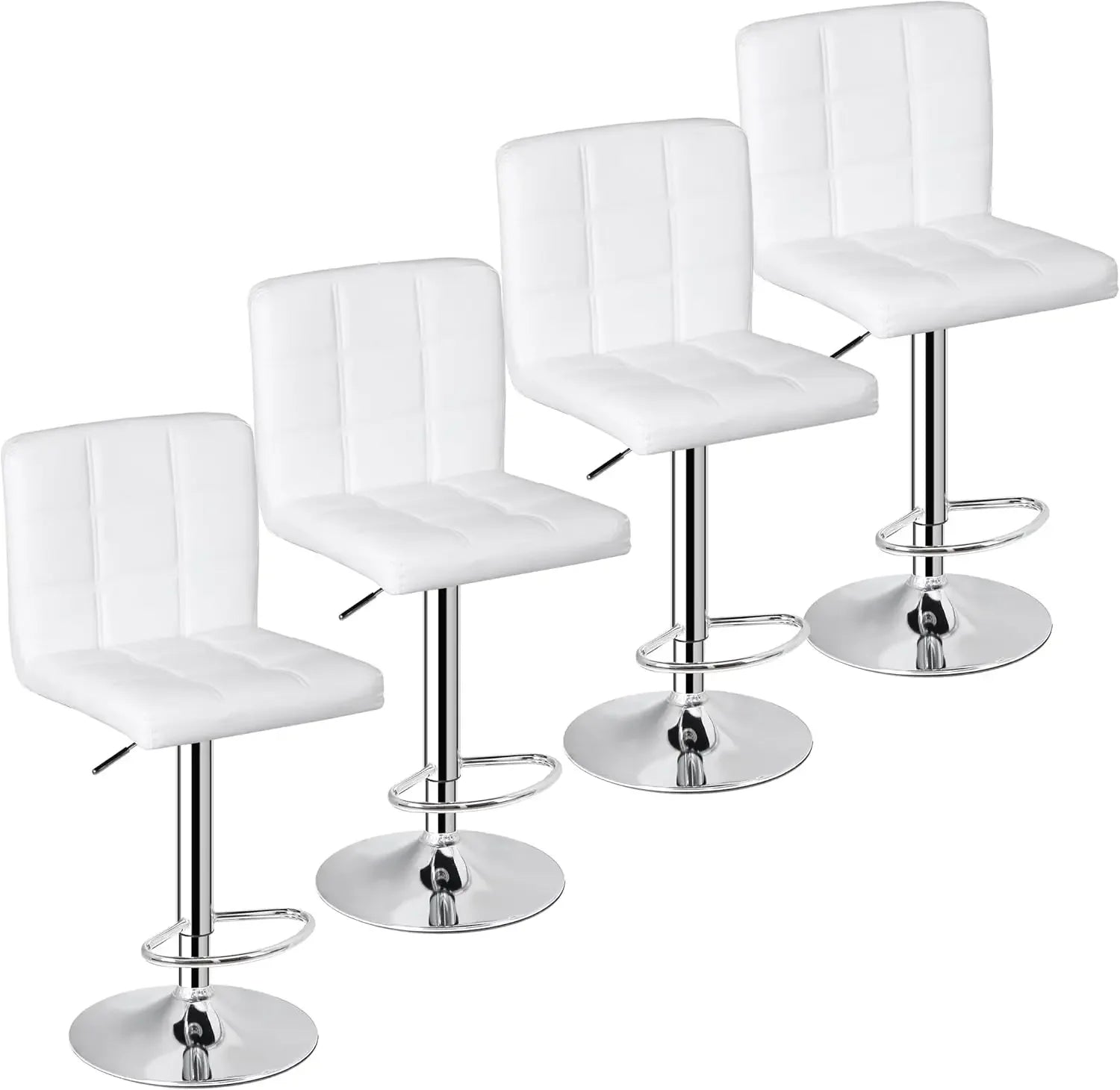 Set of 4 Adjustable Swivel Barstools