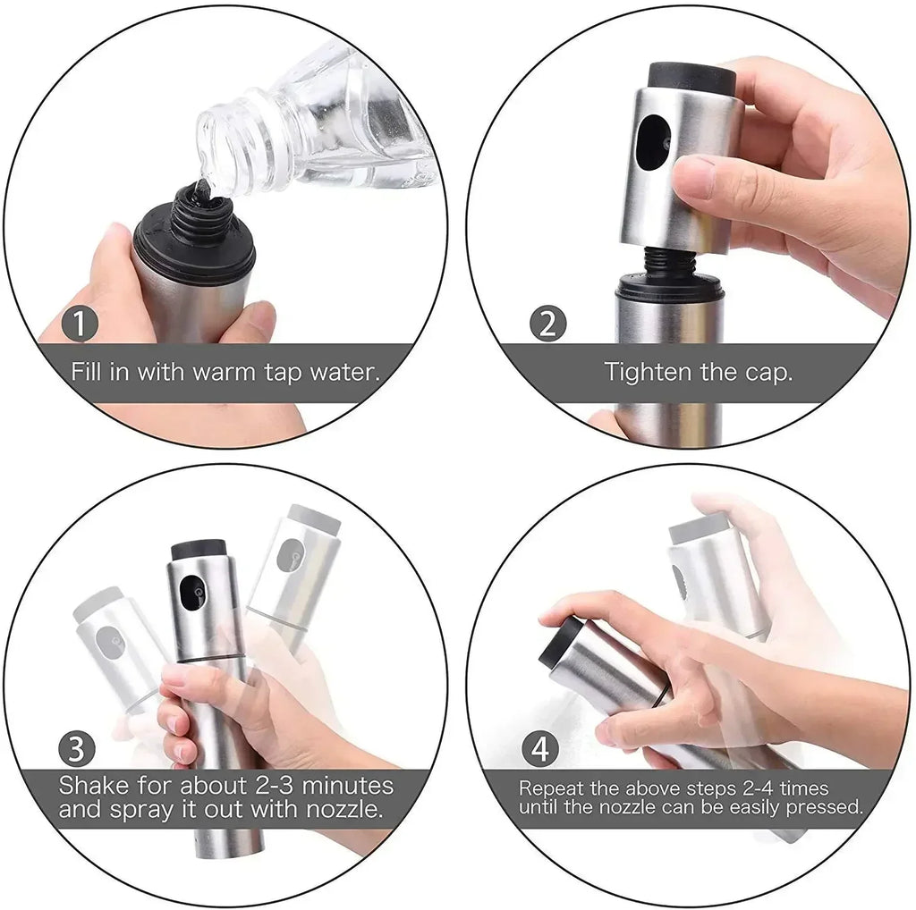 100ML 304 Stainless Steel BBQ Olive Oil Spray Diffusert