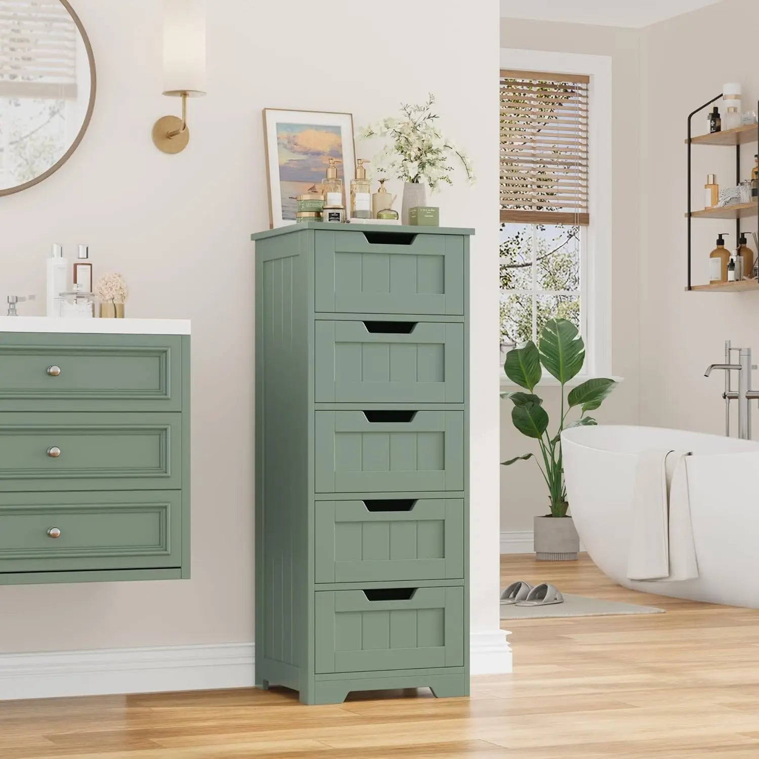 Bathroom Cabinet with 5 Drawers