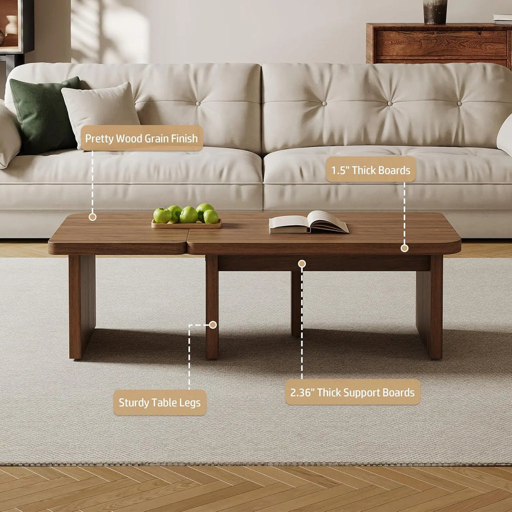 Mid-Century Nesting Coffee Table Set