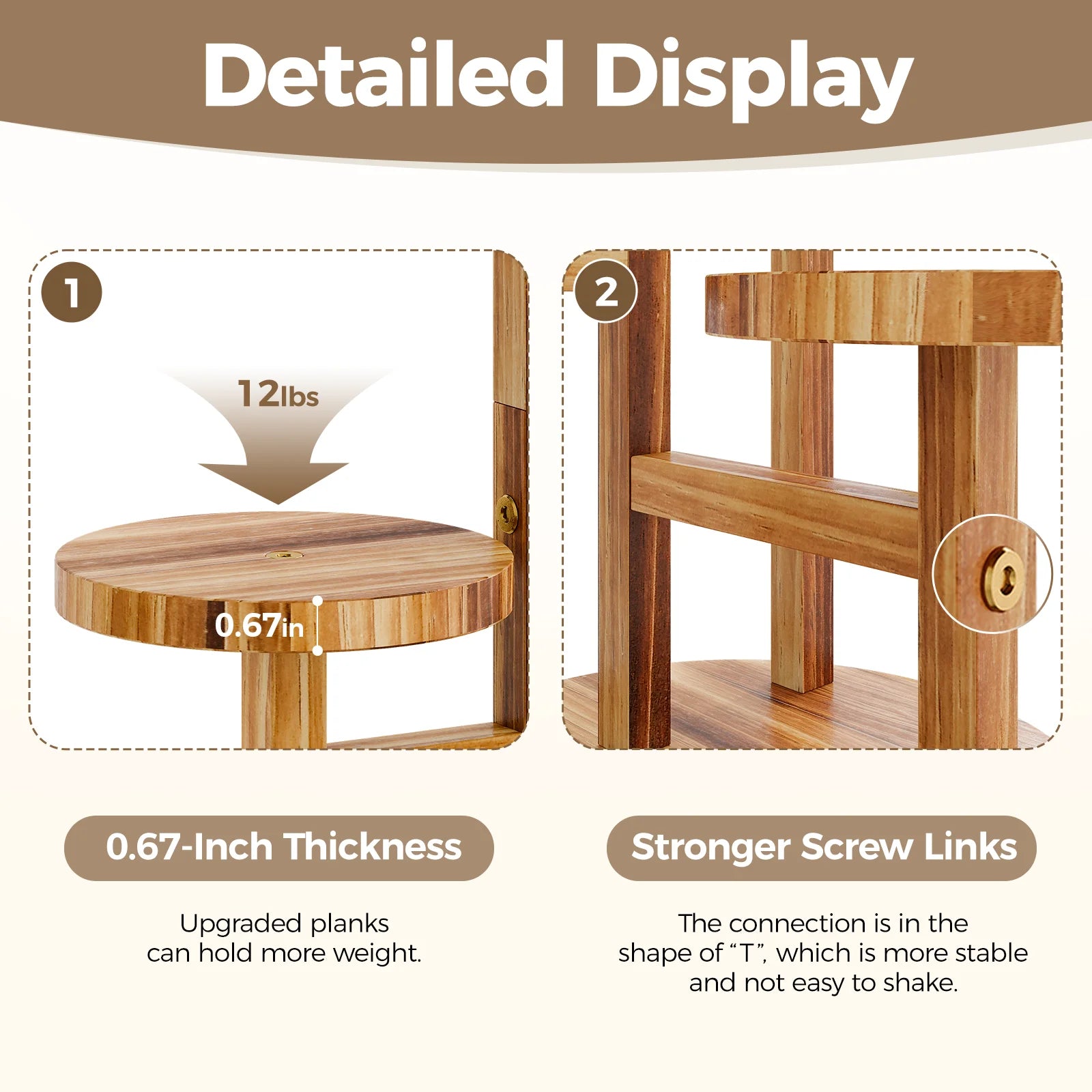4 Tier Wood Plant Stand