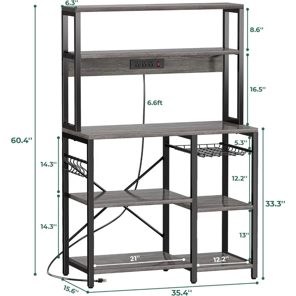 Bakers Rack with Power Outlet