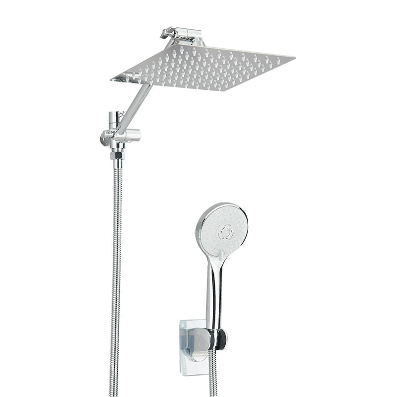Square Stainless Steel Hand Shower And Shutter Complete Kit
