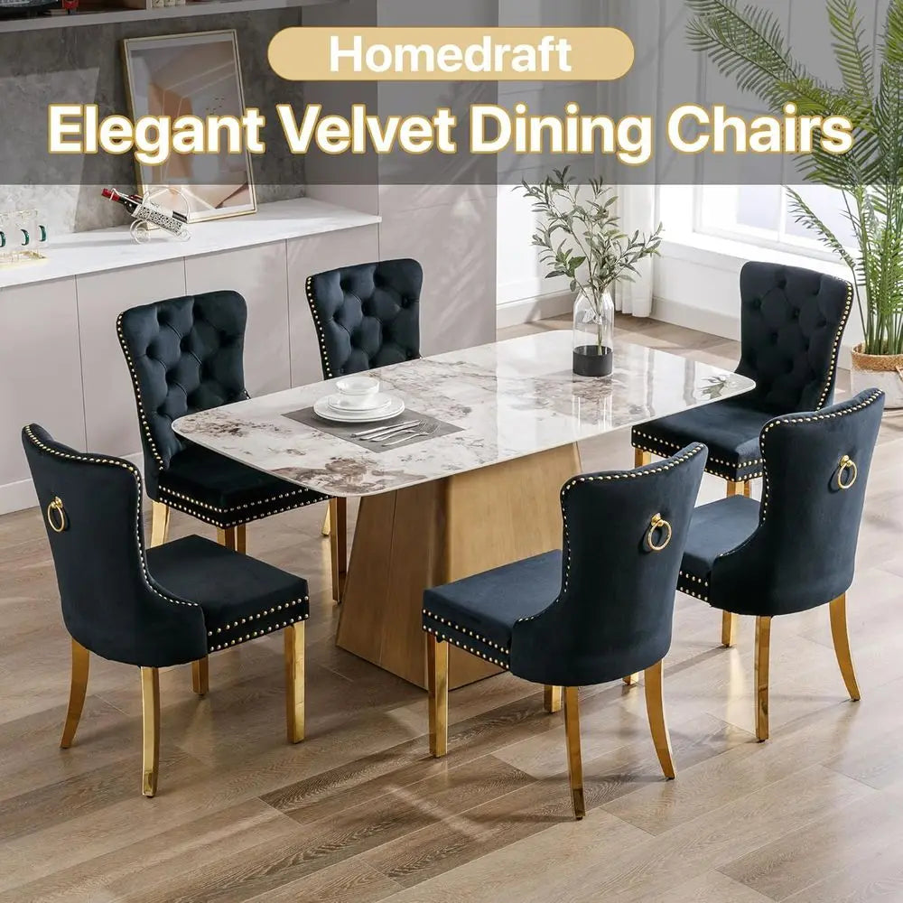 Velvet Dining Chairs Set of 6