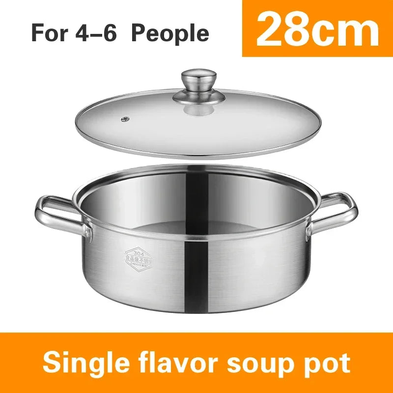 stainless steel two flavors hotpot special hot pot Cooking soup dumpling noodles