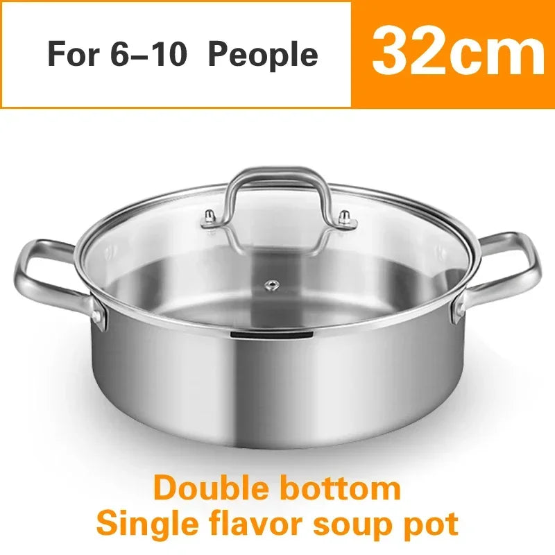 stainless steel two flavors hotpot special hot pot Cooking soup dumpling noodles