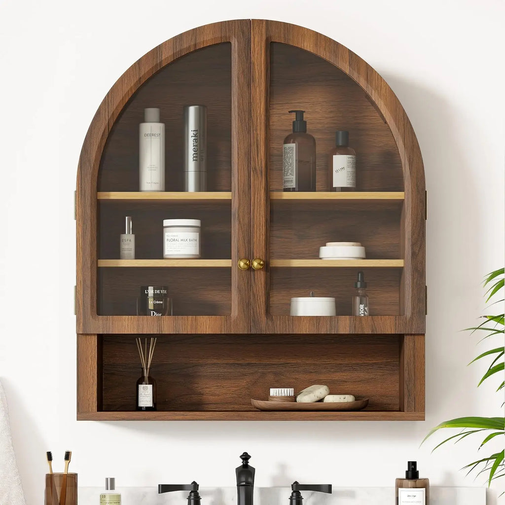Arched Wall Cabinet, Floating Bathroom Medicine Cabinets