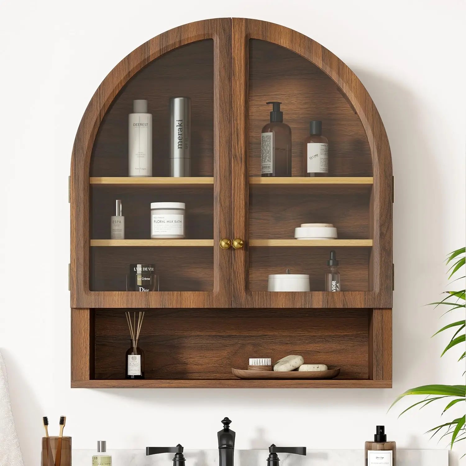 Arched Wall Cabinet, Floating Bathroom Medicine Cabinets
