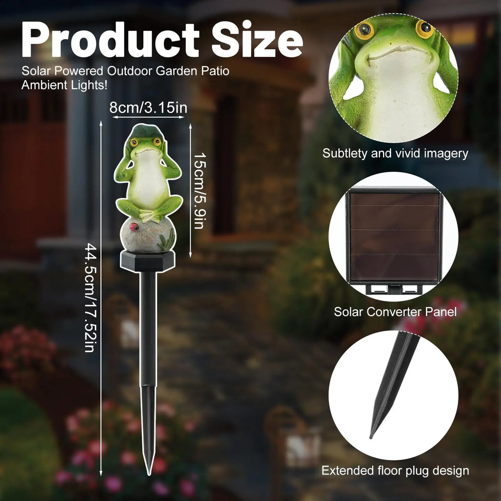 Cute Solar Powered Animal Statue LED Light