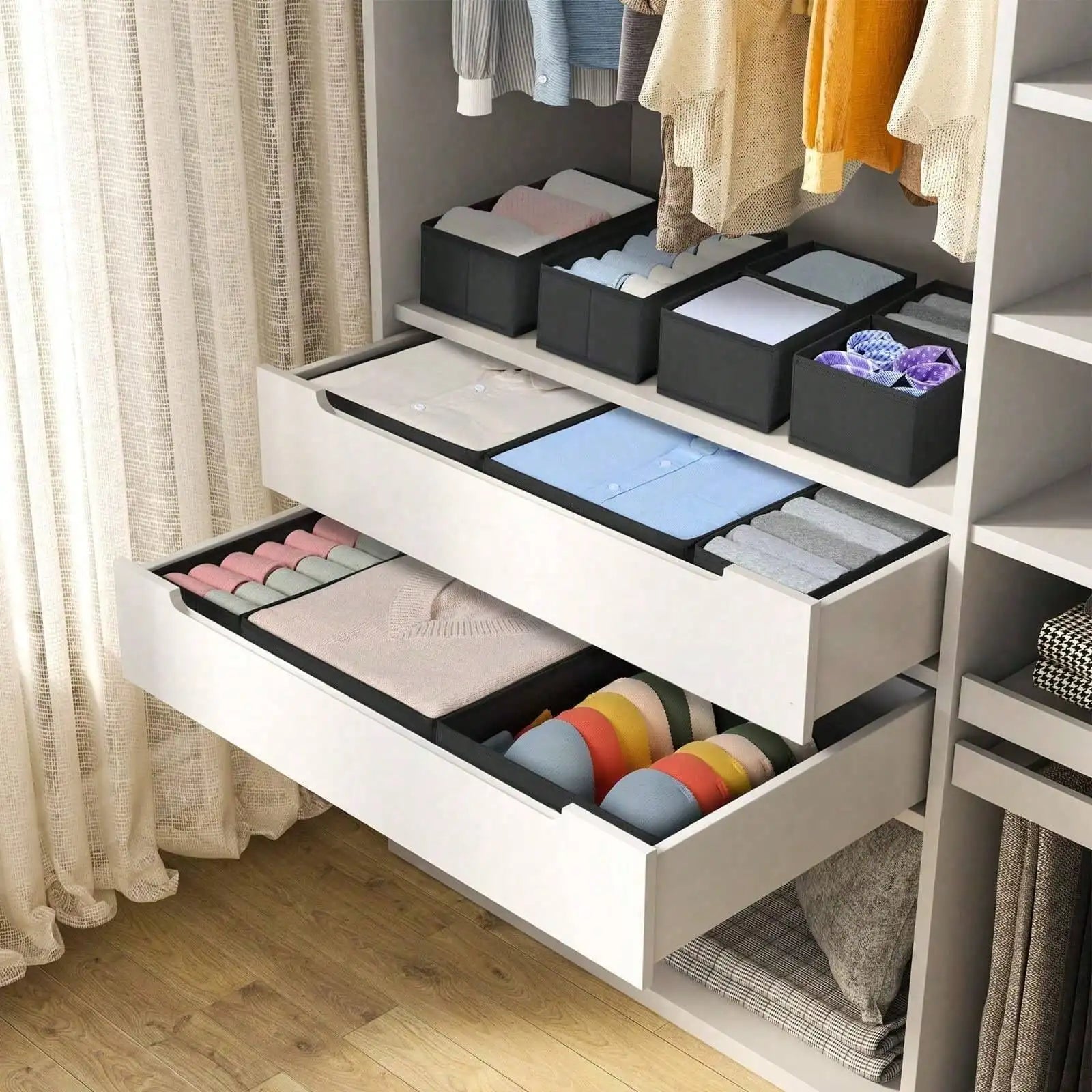 Minimalist Foldable Fabric Storage Box Organizer