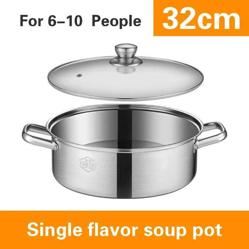 stainless steel two flavors hotpot special hot pot Cooking soup dumpling noodles
