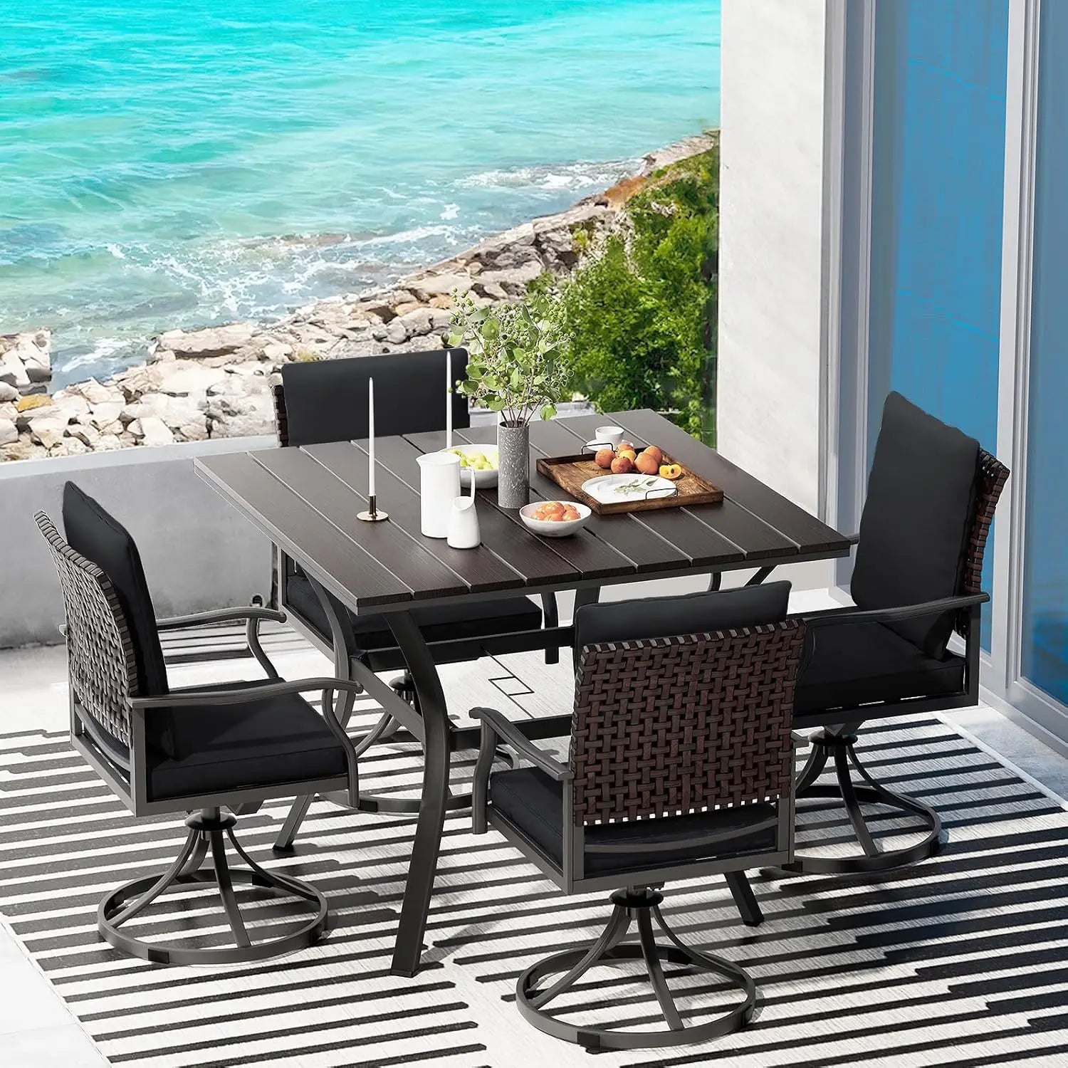 5 Piece Outdoor Patio Bistro Furniture Set