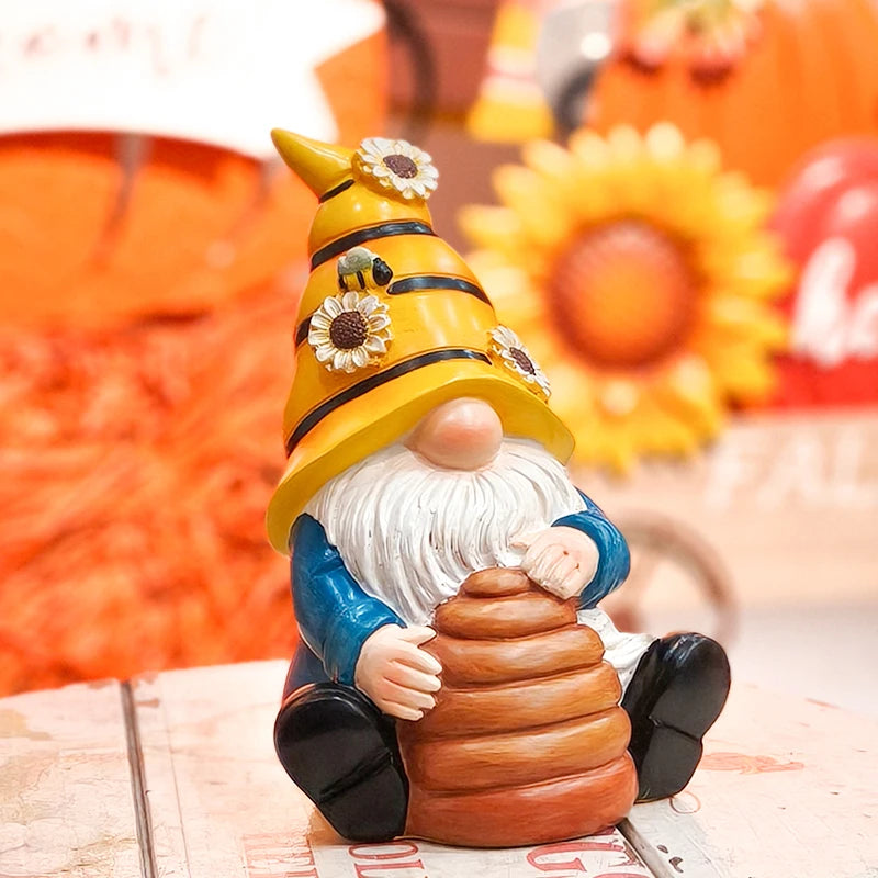 Harvest Festival Fairy Holding Honey Sculpture, Creative Festival Resin Craft, Home Decor Ornament