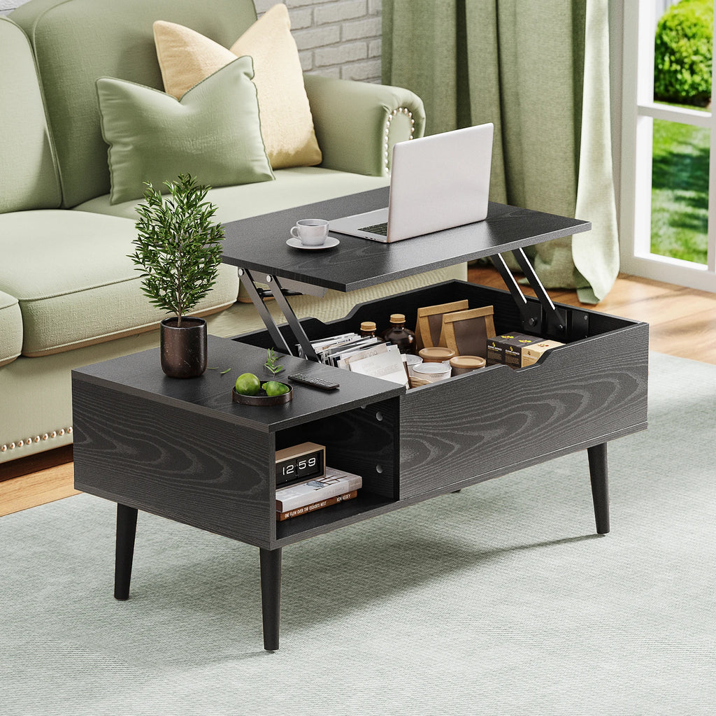 Lift Top Coffee Tables Adjustable Storage Shelf Easy Lift Or Lower
