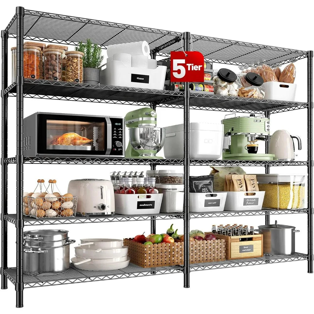 5 Tier Storage Shelves 1400LBS Wire Shelving Unit