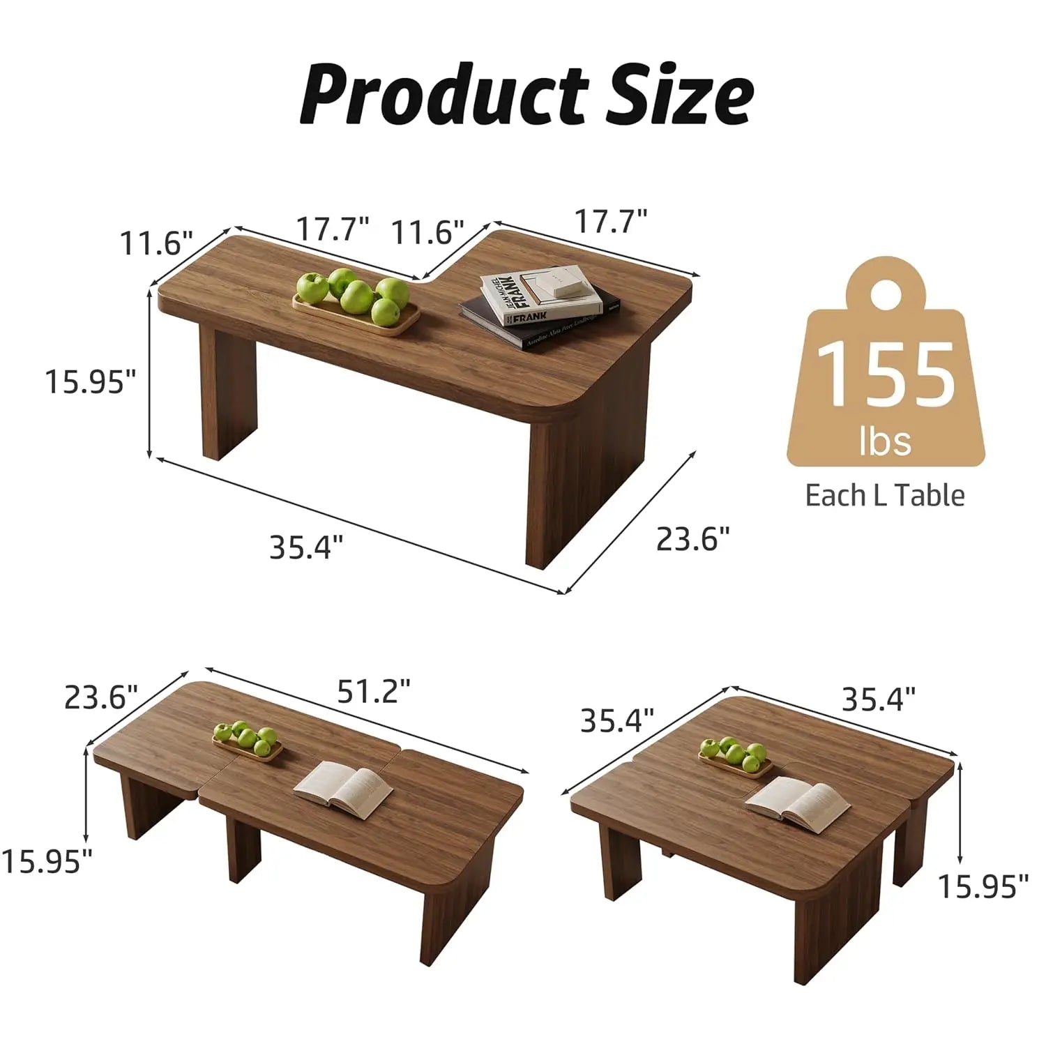 Mid-Century Nesting Coffee Table Set