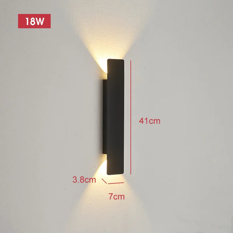 Modern Led Waterproof Outdoor Up Down Wall Lamp IP65 Aluminum 18w LED Wall Light Indoor Decorated Wall Sconce