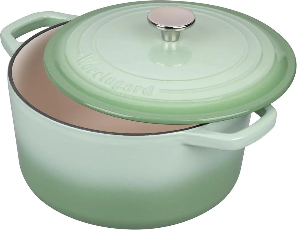 Green 6QT Enameled Cast Iron Dutch Oven with Lid, Bread Baking Pot and Sourdough Supplies Set