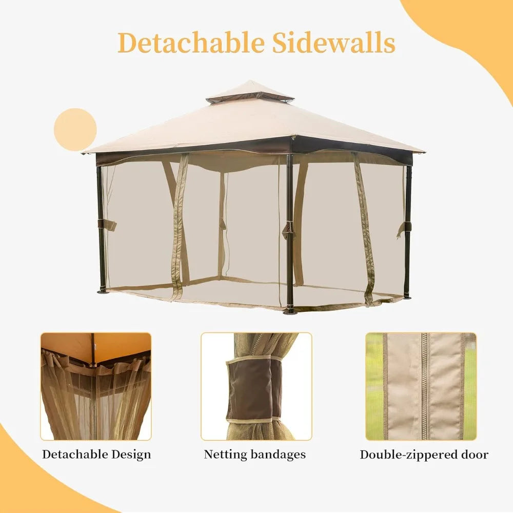 10' x 13' Outdoor Canopy with Mosquito Netting