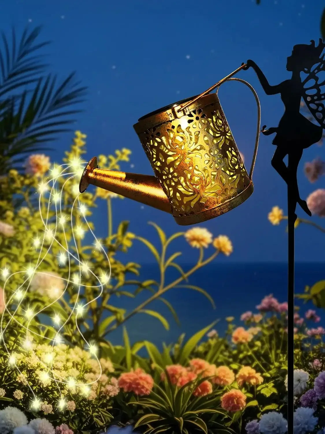 Enchanted Iron Solar Fairy Lamp
