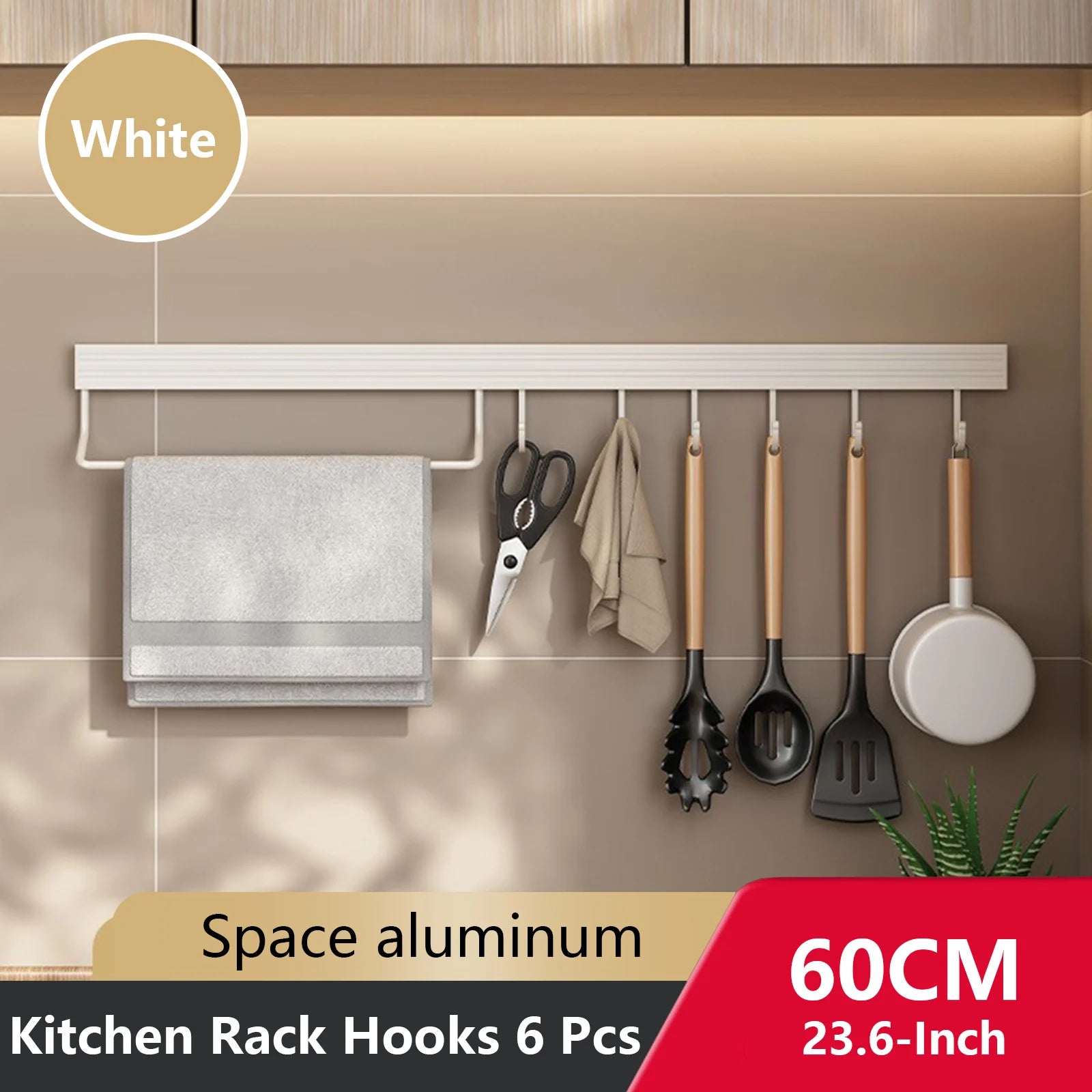 Wall Mounted Kitchen Hook Rack