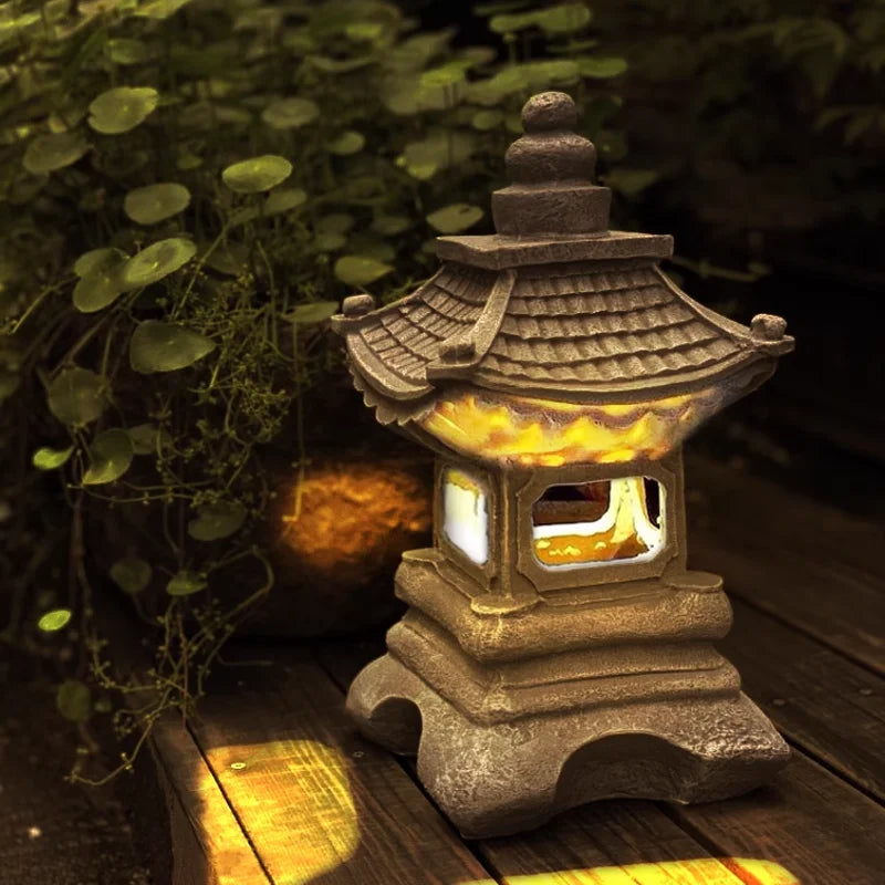 Solar Powered Japanese Pagoda Lantern
