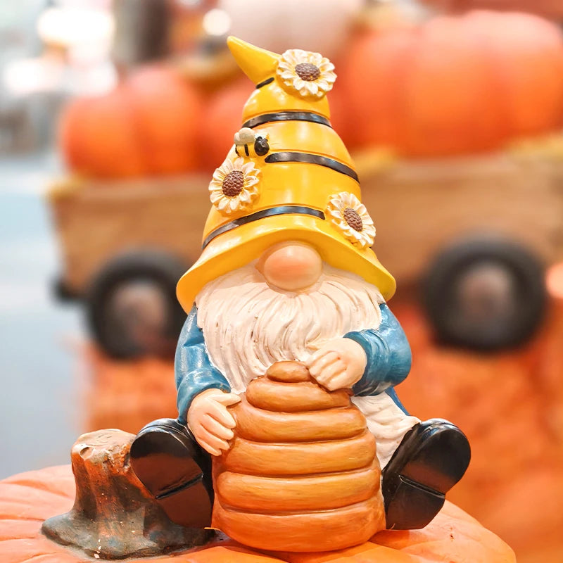 Harvest Festival Fairy Holding Honey Sculpture, Creative Festival Resin Craft, Home Decor Ornament