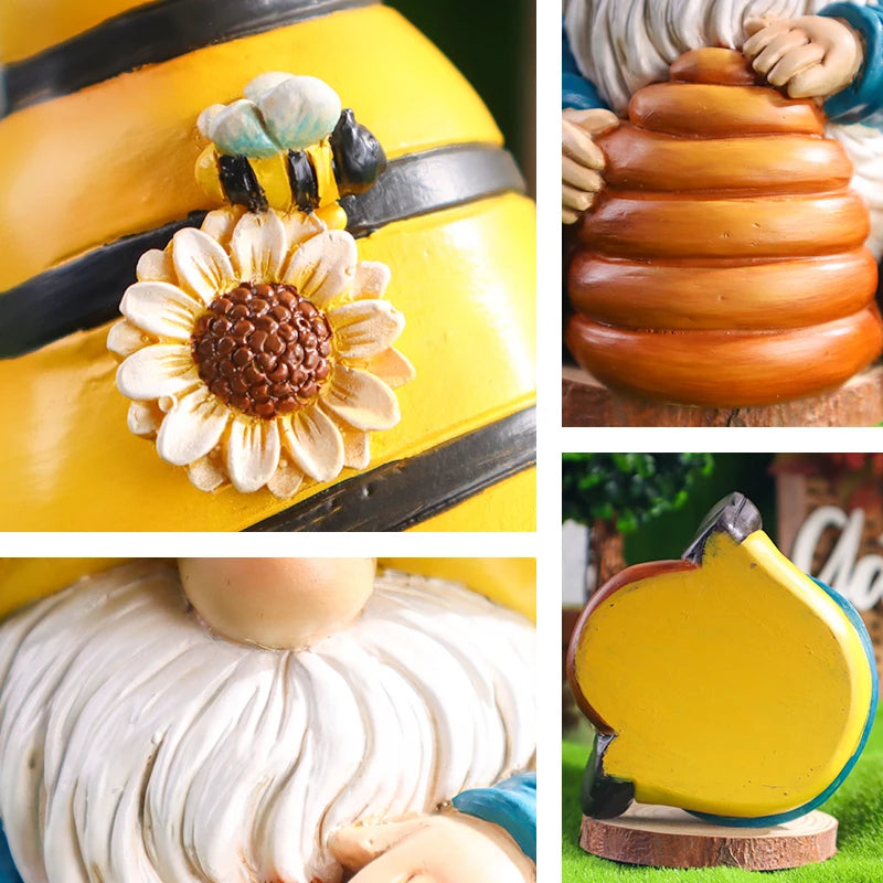 Harvest Festival Fairy Holding Honey Sculpture, Creative Festival Resin Craft, Home Decor Ornament