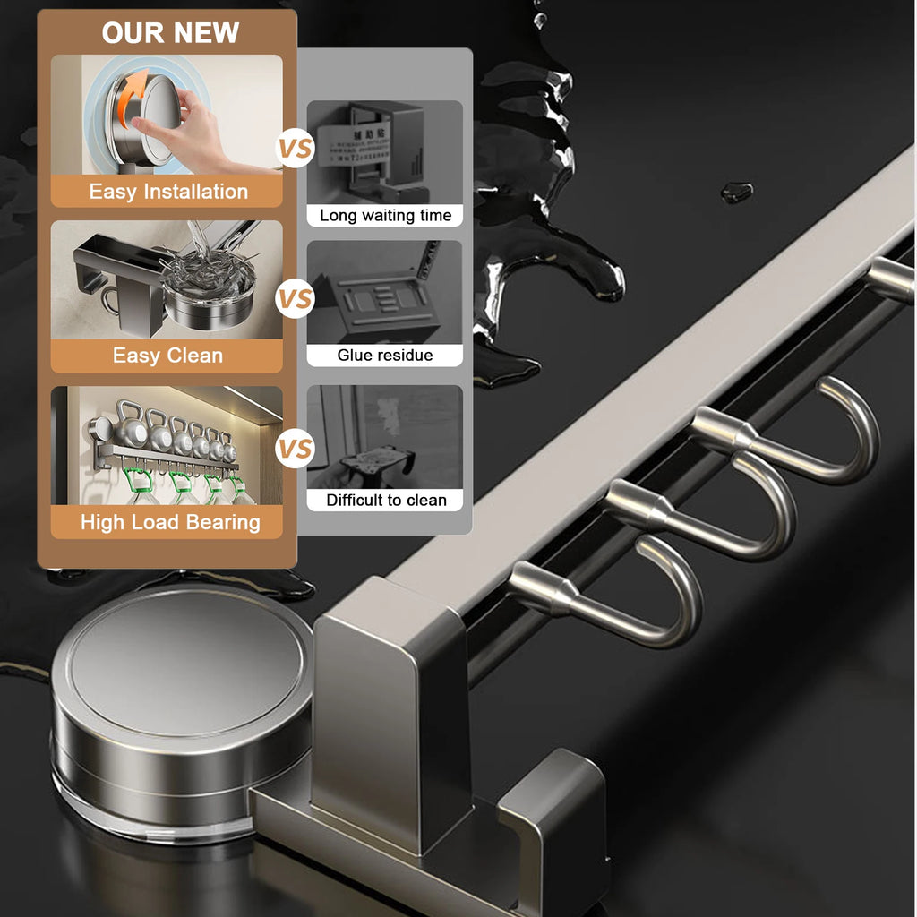 Wall Mounted Kitchen Hook Rack